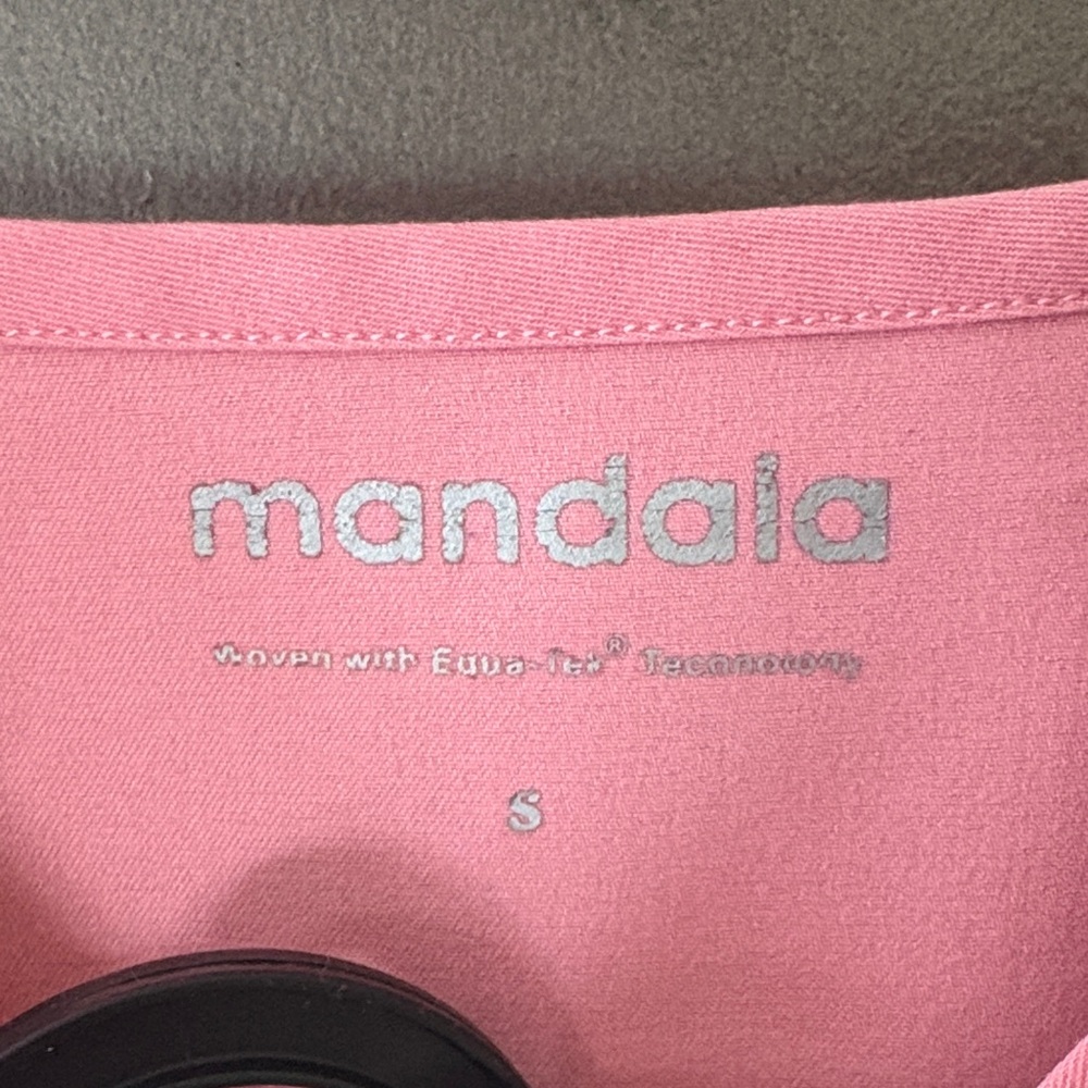Mandala Bubblegum Pink Women's Scrub Set (small top, small-petite bottoms) - Picture 2 of 6